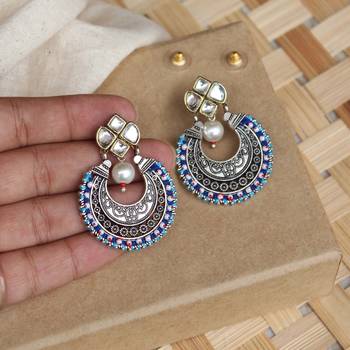 Kundan stud classic chand baliyan 5