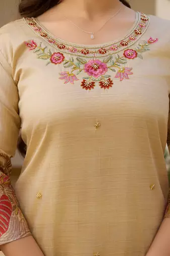 Viscose Assam Silk Straight Kurta Pant and Dupatta Set