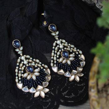 Blues hues long earrings 1