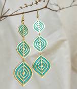 Aqua ripple resin earrings