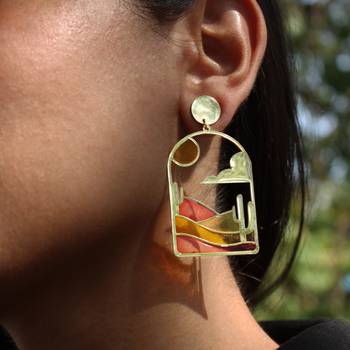Sun-kissed sands resin earrings 2