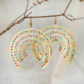 Colors of season resin colorful earrings 1