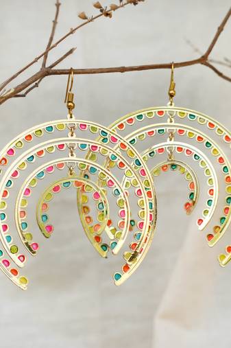 Colors of season resin colorful earrings