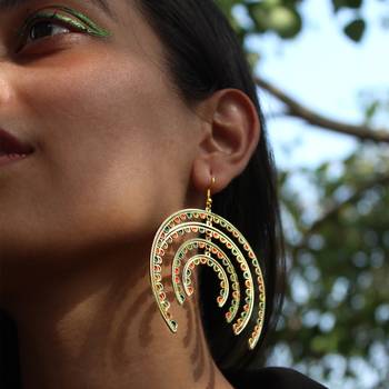 Colors of season resin colorful earrings 2