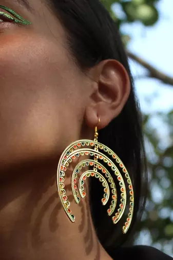 Colors of season resin colorful earrings