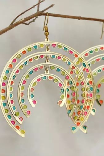 Colors of season resin colorful earrings