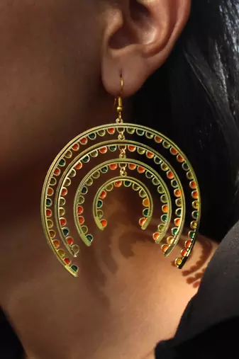Colors of season resin colorful earrings