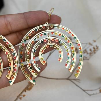 Colors of season resin colorful earrings 5