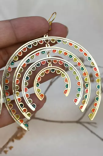 Colors of season resin colorful earrings