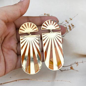 Sun shine resin earrings 3