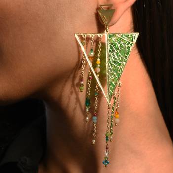 Leafy affair resin earrings 2