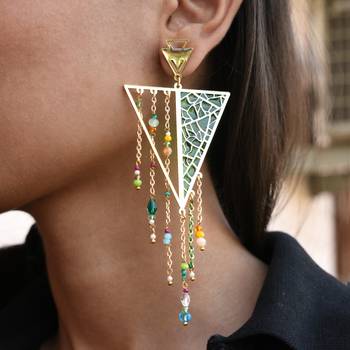 Leafy affair resin earrings 3
