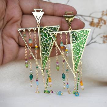 Leafy affair resin earrings 4
