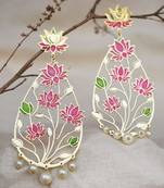 Lotus flower resin earrings