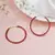 Beaded hoop earrings ( red)