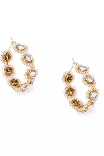 Mounted pearl hoops