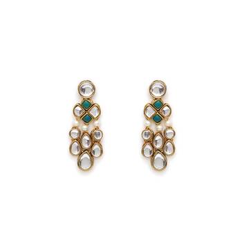 Droopy kundan earrings 2