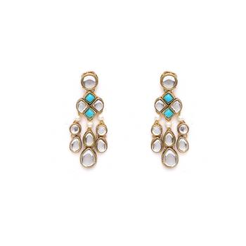 Droopy kundan earrings 2