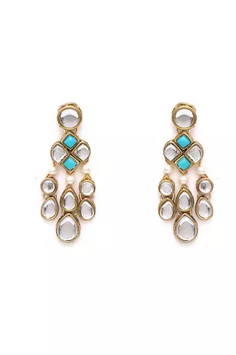 Droopy kundan earrings