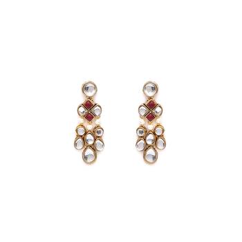 Droopy kundan earrings 2