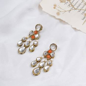 Droopy kundan earrings 1