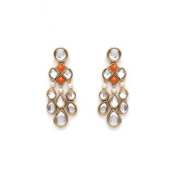Droopy kundan earrings 2