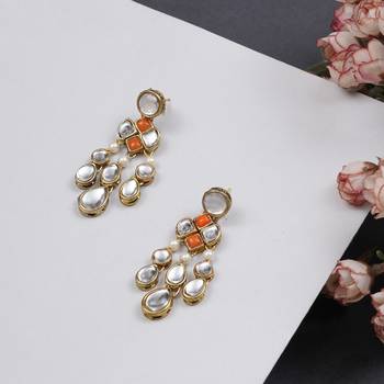 Droopy kundan earrings 3