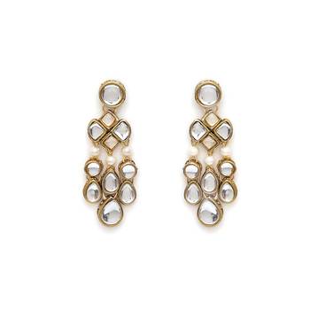 Droopy kundan earrings 2