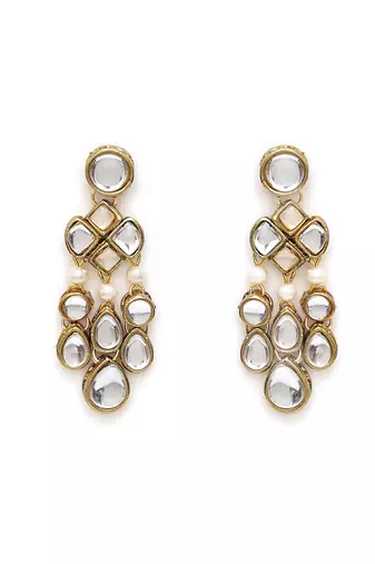 Droopy kundan earrings