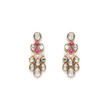 Droopy kundan earrings 2