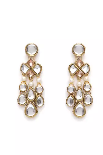 Droopy kundan earrings