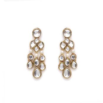 Droopy kundan earrings 2