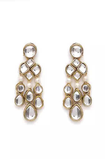 Droopy kundan earrings
