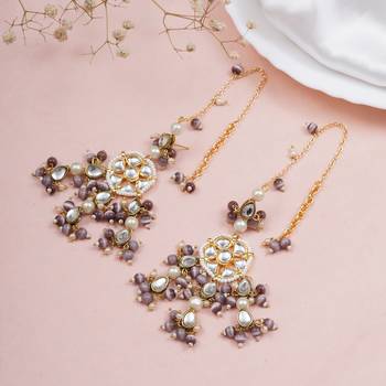 Purple bliss kanauti earrings 1