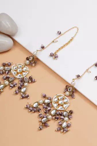 Purple bliss kanauti earrings