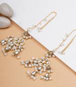 White bliss kanauti earrings