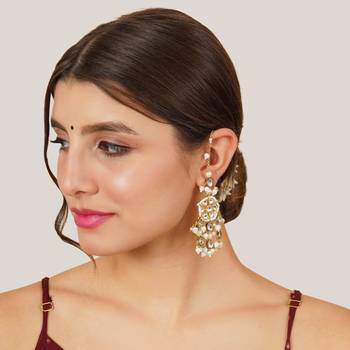 White bliss kanauti earrings 2