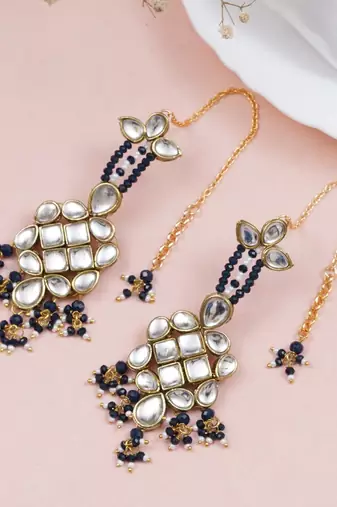 Majestic kundan earrings