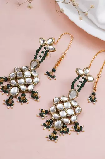 Majestic kundan earrings