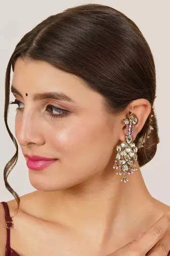 Majestic kundan earrings