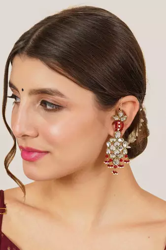 Majestic kundan earrings