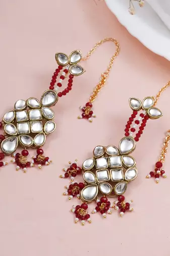 Majestic kundan earrings