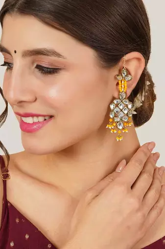 Majestic kundan earrings