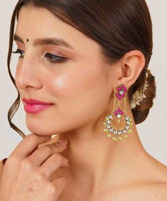 Dramatic kundan chandbali 2