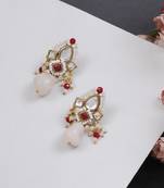 Maroon affair kundan earrings