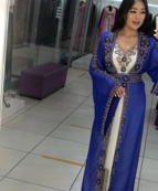 SALE Luxury Bedded Crystal Work Moroccan Dubai Kaftans Wedding Bridesmaid Dress