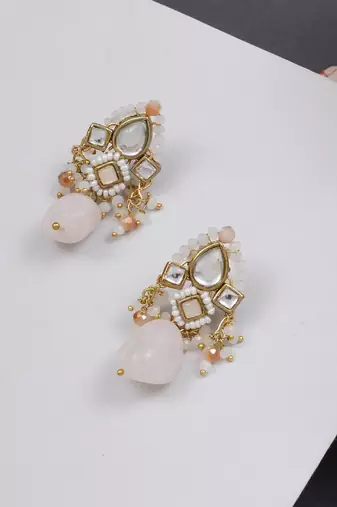 Off white affair kundan earrings