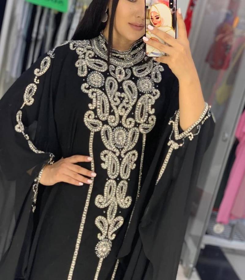 SALE New Moroccan Dubai Kaftans Farasha Abaya Dress Very Fancy Long Gown 