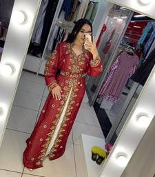 SALE Luxury Bedded Crystal Work Moroccan Dubai Kaftans Wedding Bridesmaid Dress