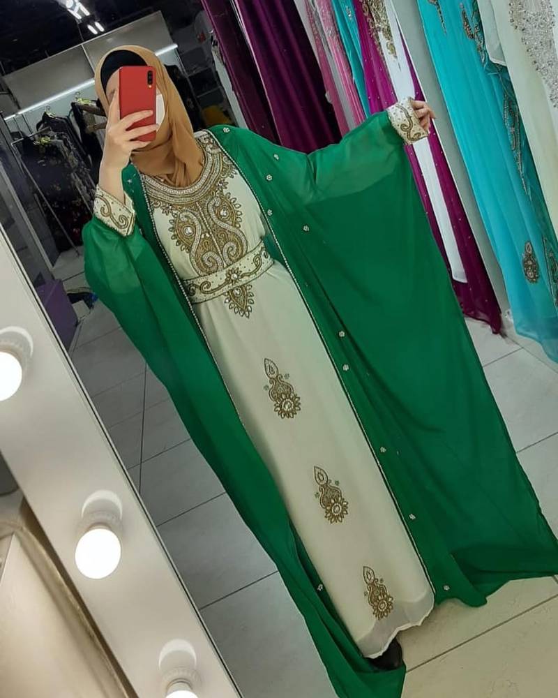 SALE New Moroccan Dubai Kaftans Farasha Abaya Dress Very Fancy Long Gown